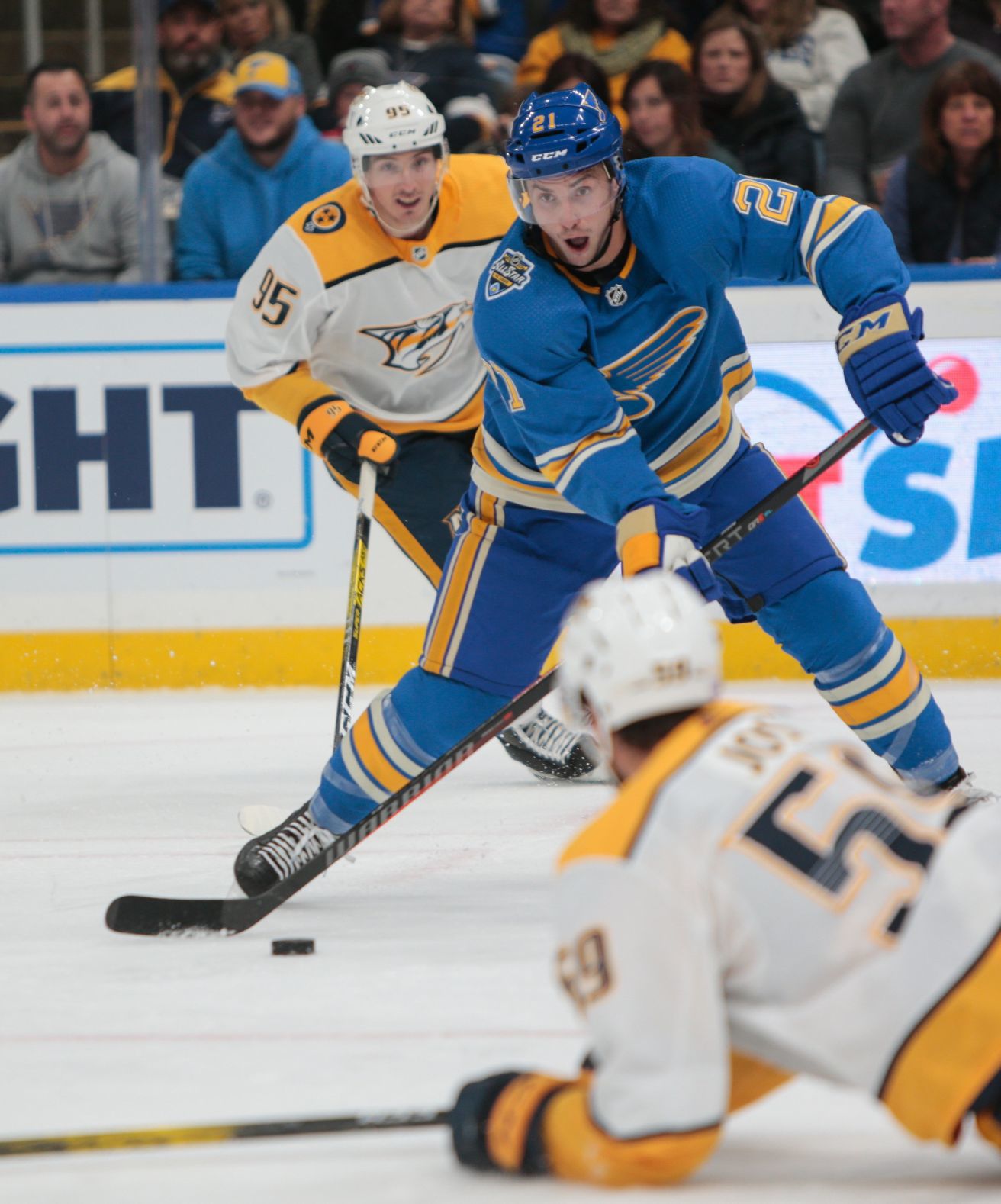 Blues take on Predators at the Enterprise Center